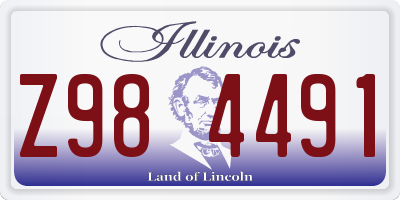 IL license plate Z984491