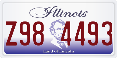 IL license plate Z984493