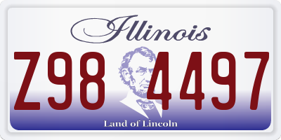 IL license plate Z984497