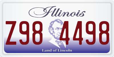 IL license plate Z984498