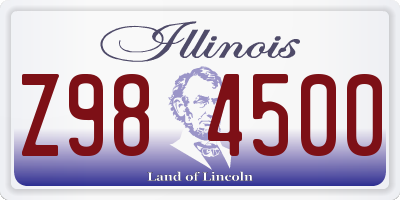 IL license plate Z984500