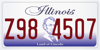 IL license plate Z984507