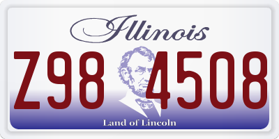 IL license plate Z984508