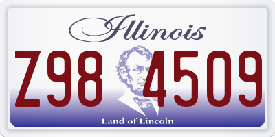 IL license plate Z984509