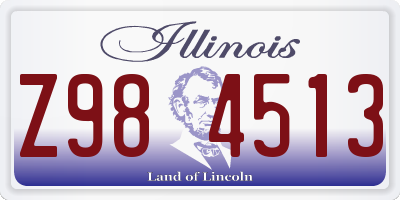 IL license plate Z984513