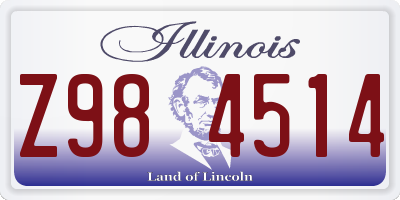 IL license plate Z984514