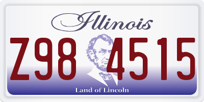 IL license plate Z984515