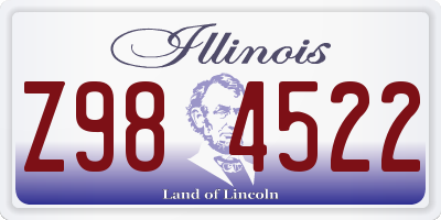 IL license plate Z984522