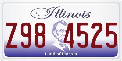 IL license plate Z984525
