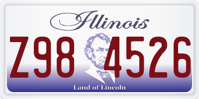 IL license plate Z984526
