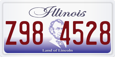 IL license plate Z984528