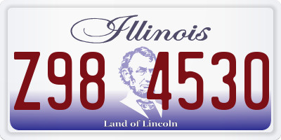 IL license plate Z984530