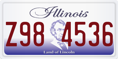IL license plate Z984536