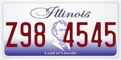 IL license plate Z984545
