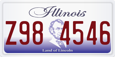 IL license plate Z984546
