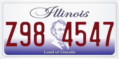 IL license plate Z984547