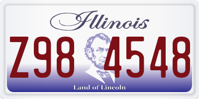 IL license plate Z984548