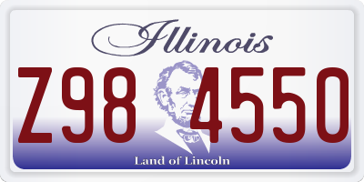 IL license plate Z984550