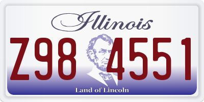 IL license plate Z984551