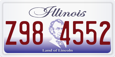 IL license plate Z984552