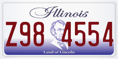 IL license plate Z984554