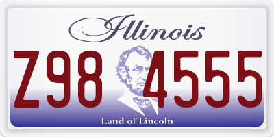 IL license plate Z984555