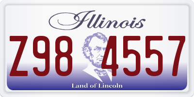 IL license plate Z984557