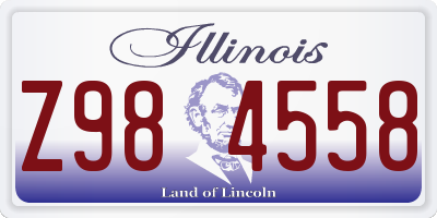 IL license plate Z984558