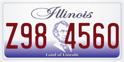 IL license plate Z984560