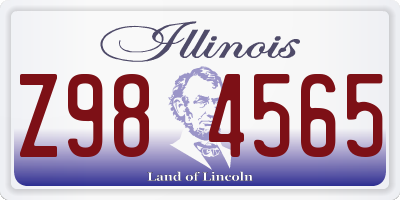 IL license plate Z984565