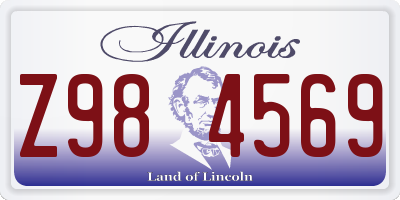IL license plate Z984569