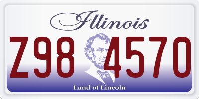 IL license plate Z984570