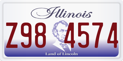 IL license plate Z984574