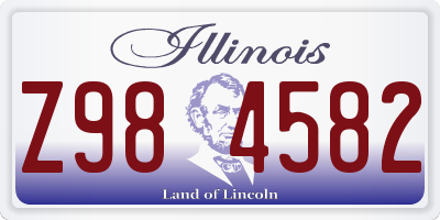 IL license plate Z984582