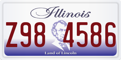 IL license plate Z984586