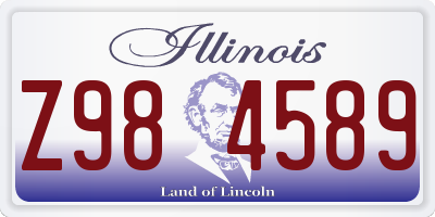 IL license plate Z984589