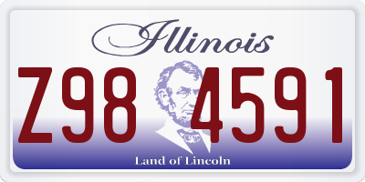 IL license plate Z984591