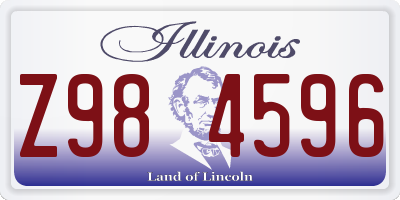 IL license plate Z984596