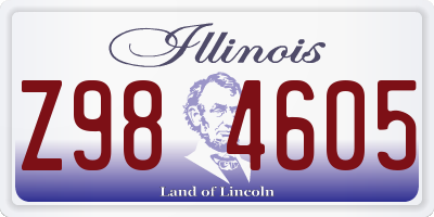 IL license plate Z984605