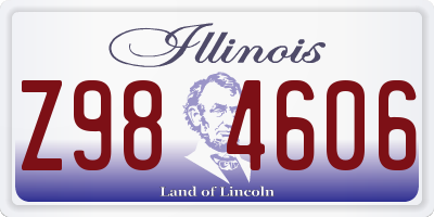 IL license plate Z984606