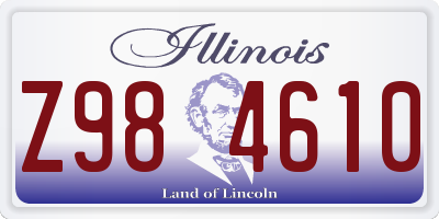 IL license plate Z984610