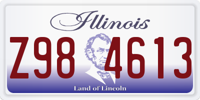 IL license plate Z984613