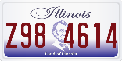 IL license plate Z984614