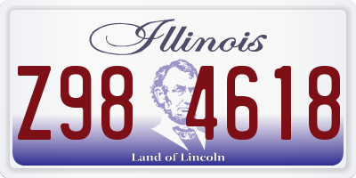 IL license plate Z984618