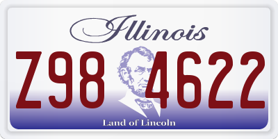 IL license plate Z984622