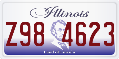 IL license plate Z984623