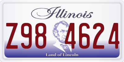 IL license plate Z984624