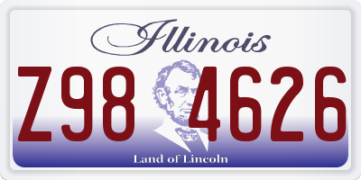 IL license plate Z984626