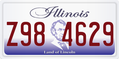 IL license plate Z984629