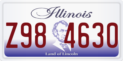 IL license plate Z984630
